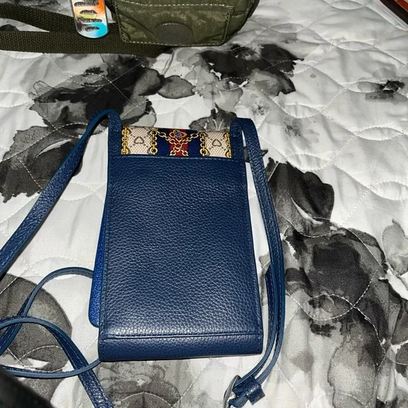 Brighton Blue and Gold Crossbody Bag - Picture 3 of 3